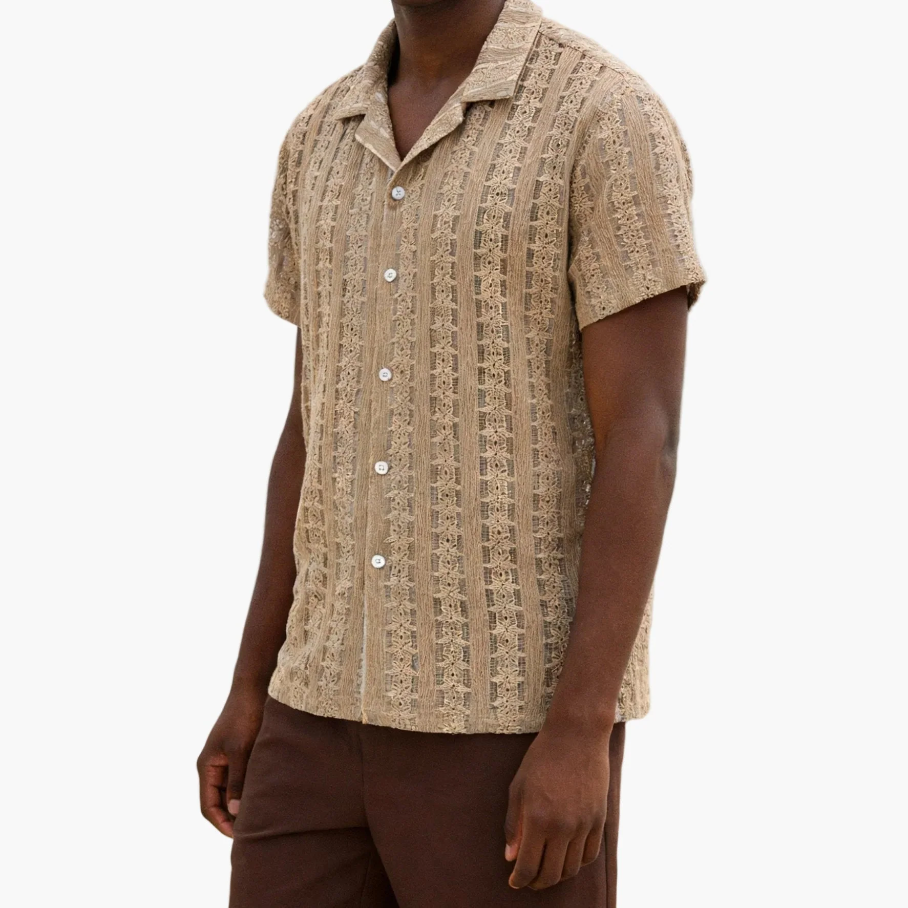 Herren Boho Kurzarm Hemd mit geometrischem Muster – Perfekt für Urlaub und Strand - Image 10