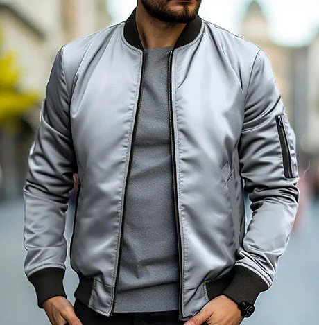 Herren Bomberjacke Casual Streetwear – Moderner Freizeitstil für Alltag und Stadt - Image 3