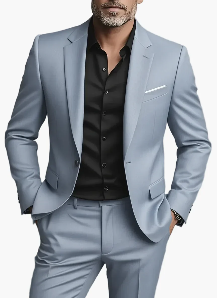Herren Business Anzug Modern Slim Fit Zweiteiler für Büro & Events - Image 2