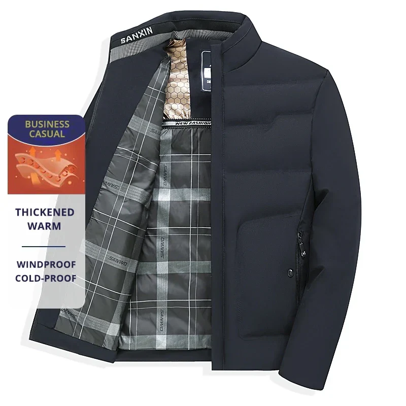 Herren Business Casual Winterjacke – Winddicht, Kältefest, Verdickt, Elegant - Image 2