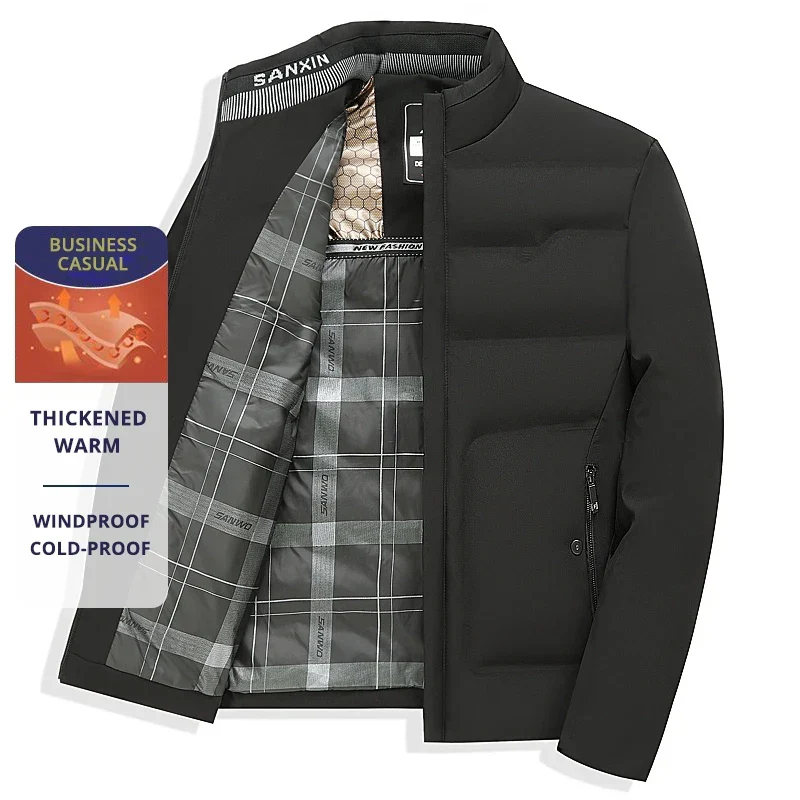 Herren Business Casual Winterjacke – Winddicht, Kältefest, Verdickt, Elegant - Image 4