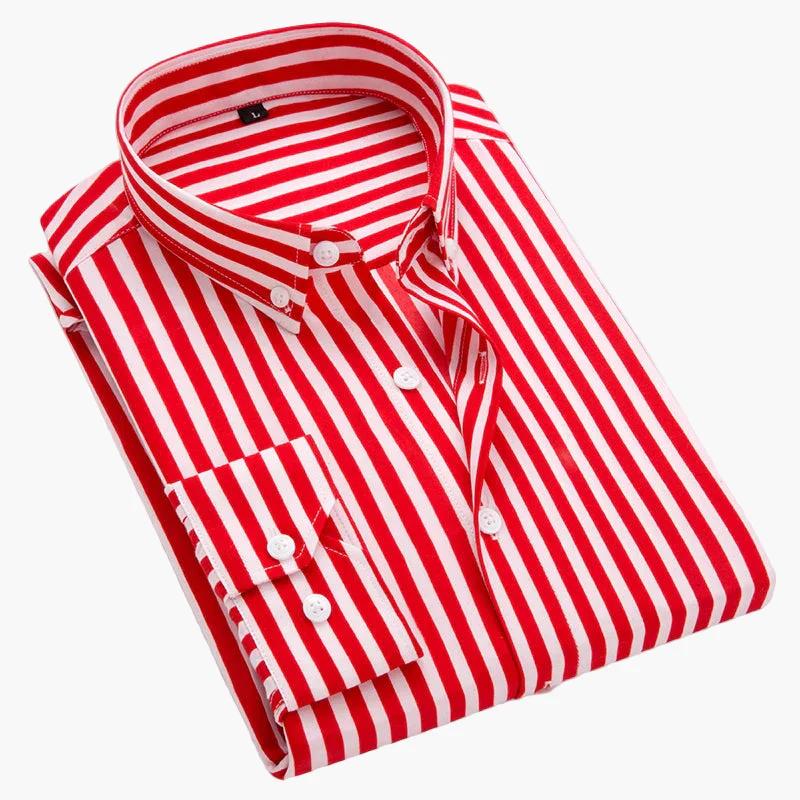 Herren Business Freizeithemd mit Streifenmuster – Eleganter und Vielseitiger Stil - Image 3