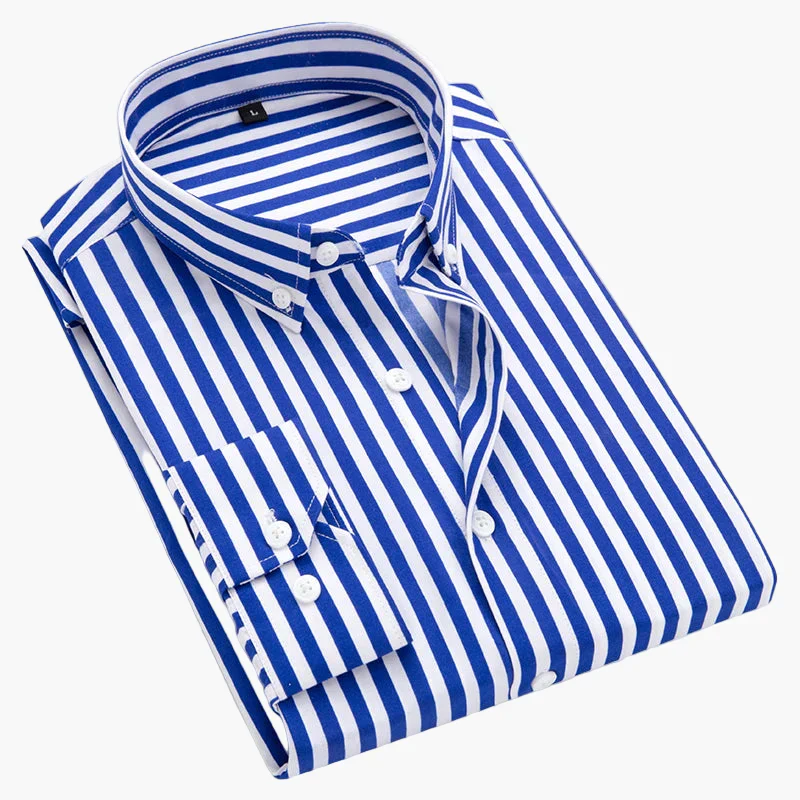 Herren Business Freizeithemd mit Streifenmuster – Eleganter und Vielseitiger Stil - Image 4