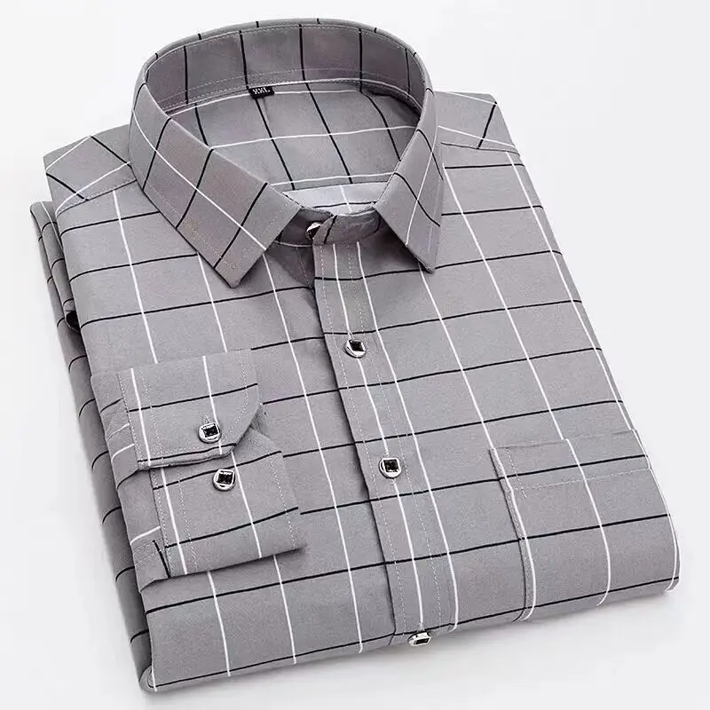 Herren Business Freizeithemd mit Streifenmuster – Elegantes Langarmhemd für Büro & Alltag - Image 6