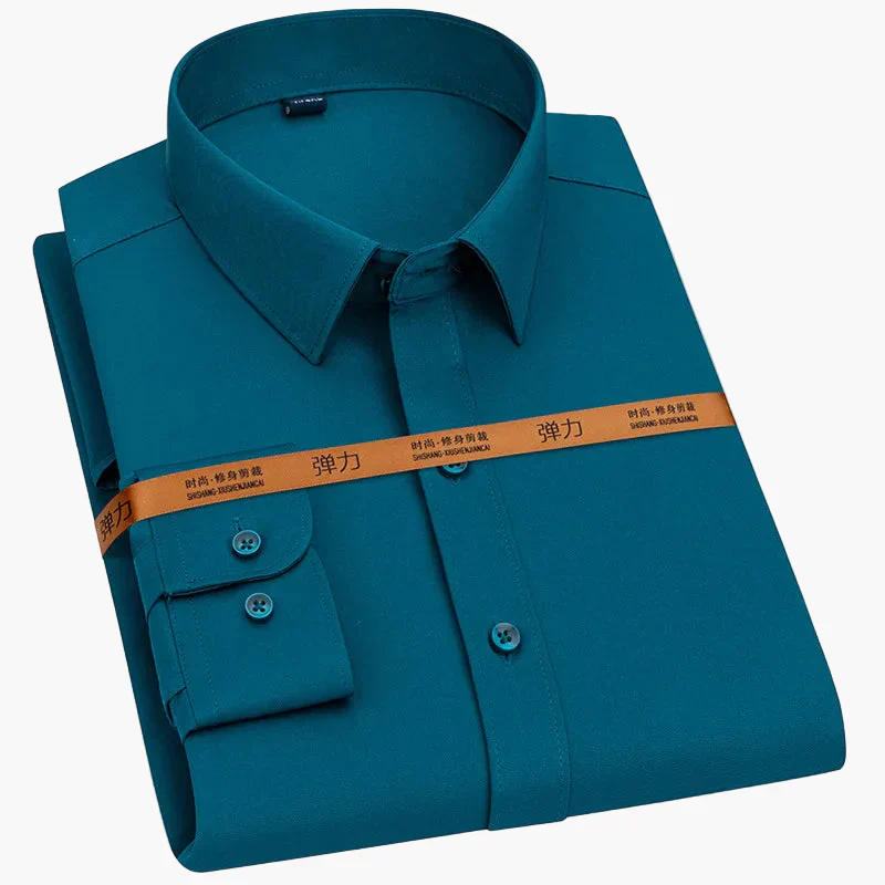 Herren Business Freizeithemd Slim Fit – Elegantes Langarmhemd für Büro & Alltag - Image 3