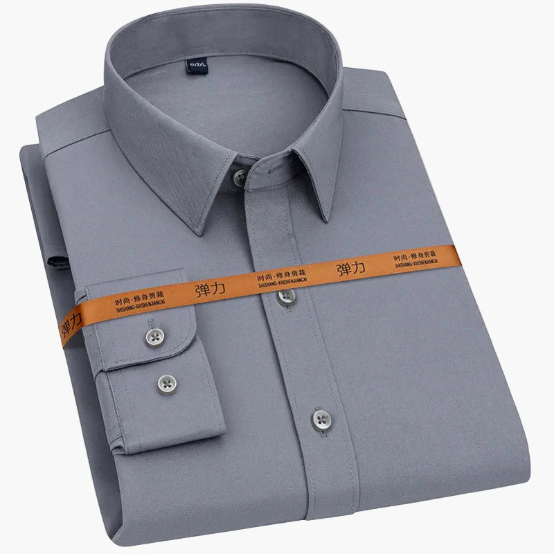 Herren Business Freizeithemd Slim Fit – Elegantes Langarmhemd für Büro & Alltag - Image 6