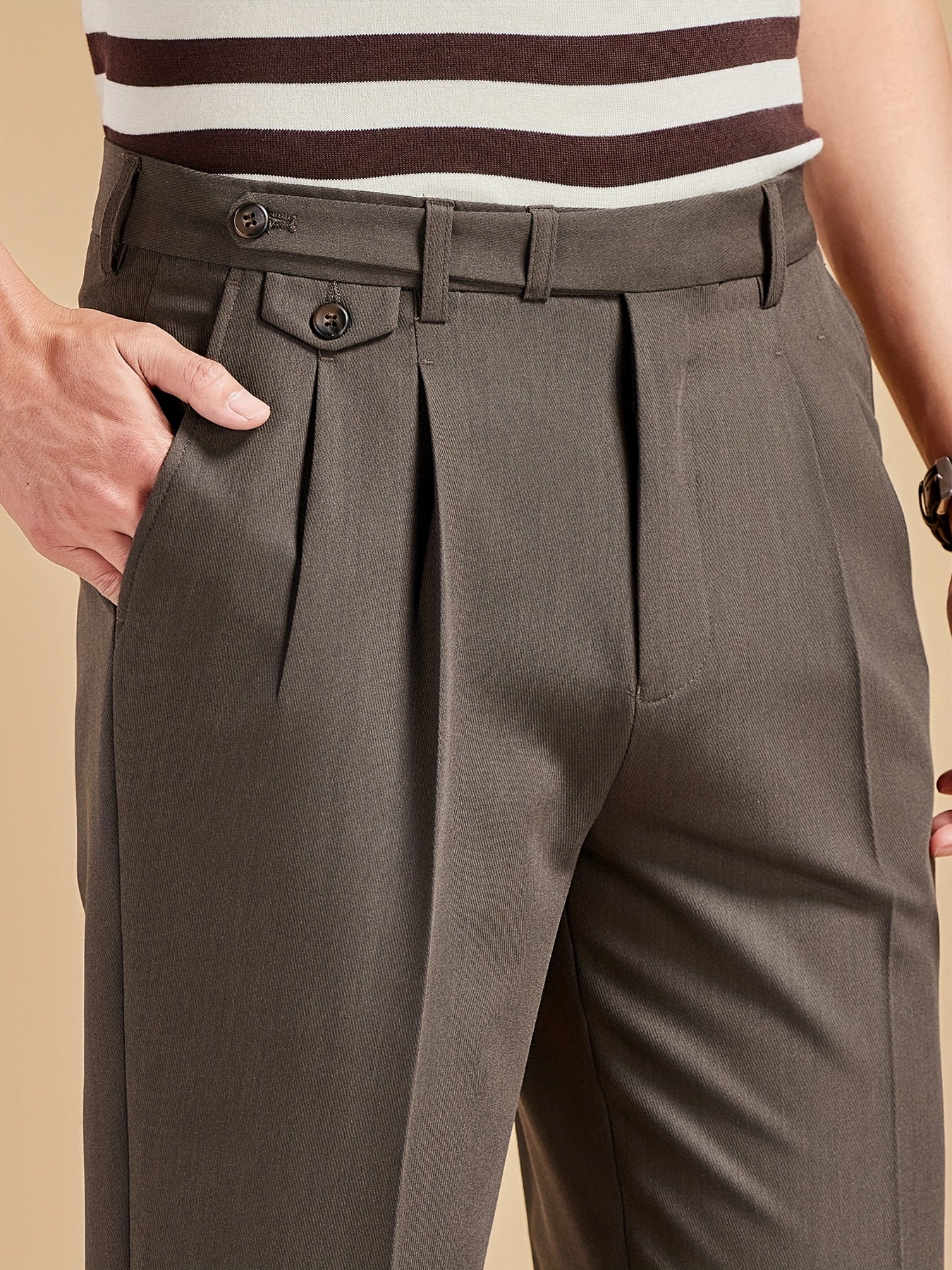 Herren Business-Hose mit Bundfalte – Modernes, elegantes Design für Büro und Freizeit - Image 2
