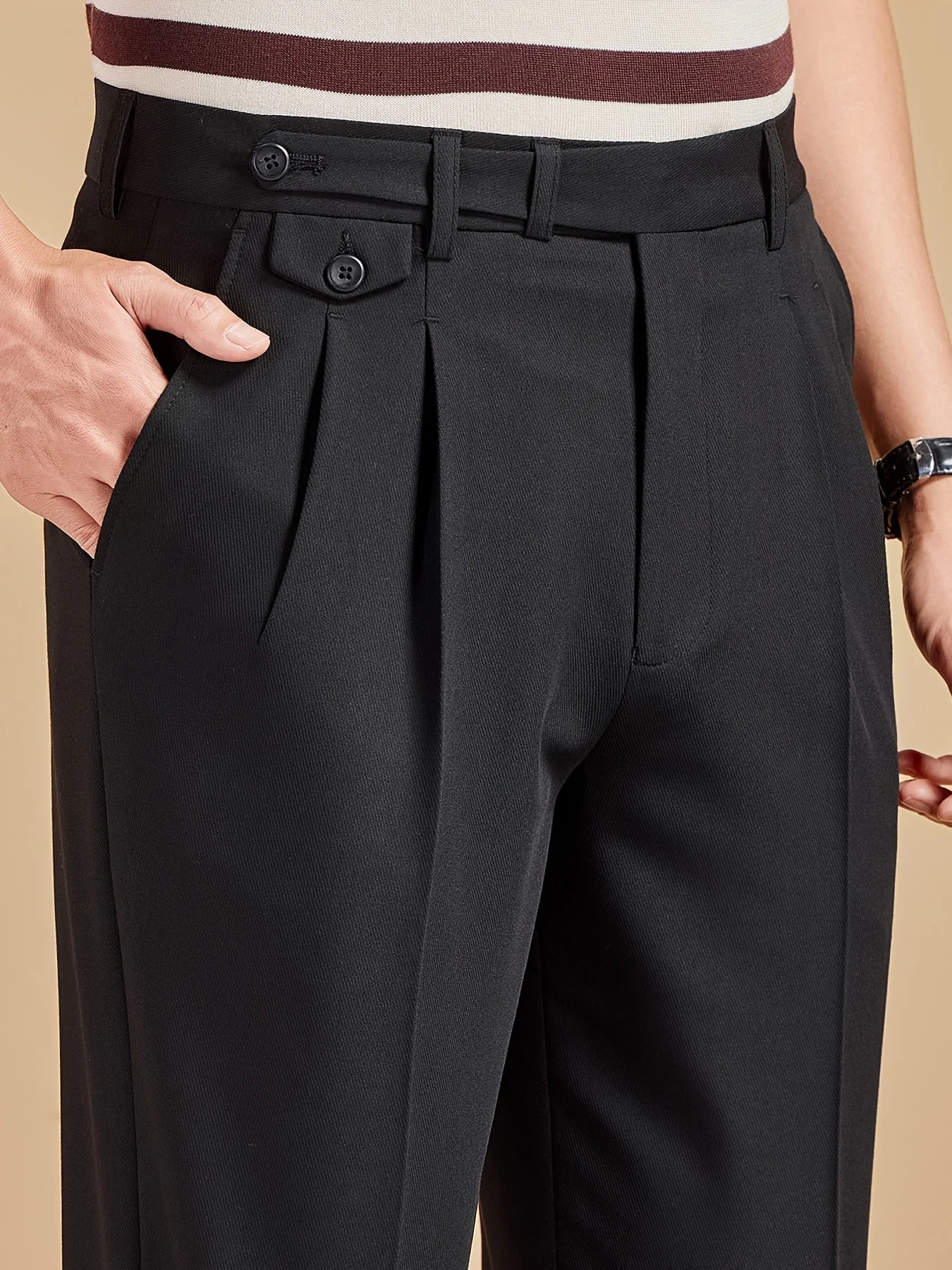 Herren Business-Hose mit Bundfalte – Modernes, elegantes Design für Büro und Freizeit - Image 3