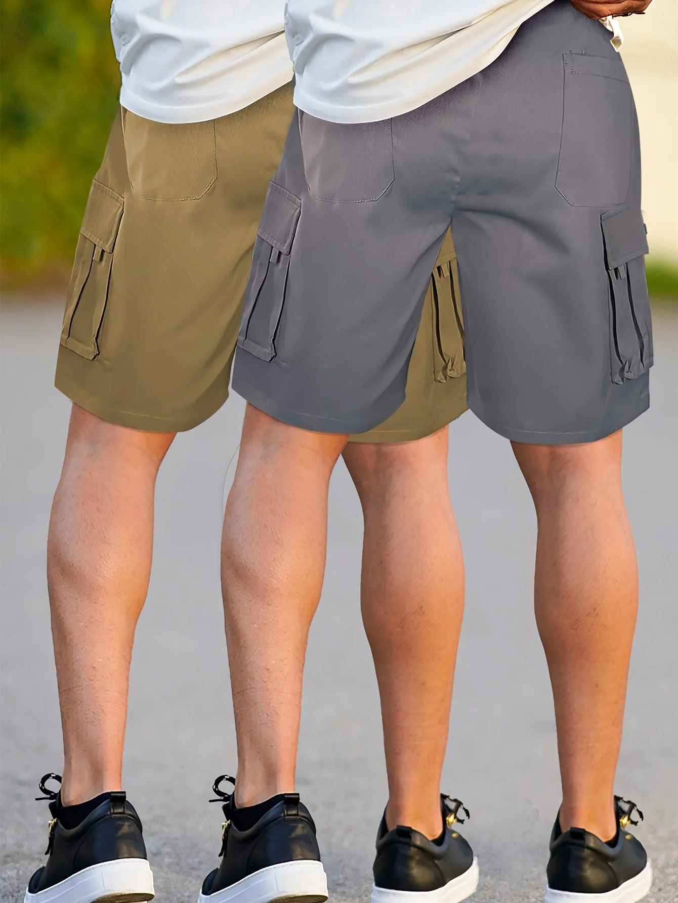 Herren Cargo Shorts 2er Pack – Lässige Outdoor und Freizeit Bermudas mit Taschen - Image 7