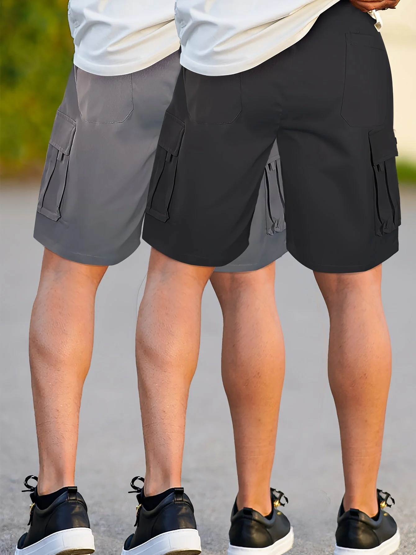 Herren Cargo Shorts 2er Pack – Lässige Outdoor und Freizeit Bermudas mit Taschen - Image 9