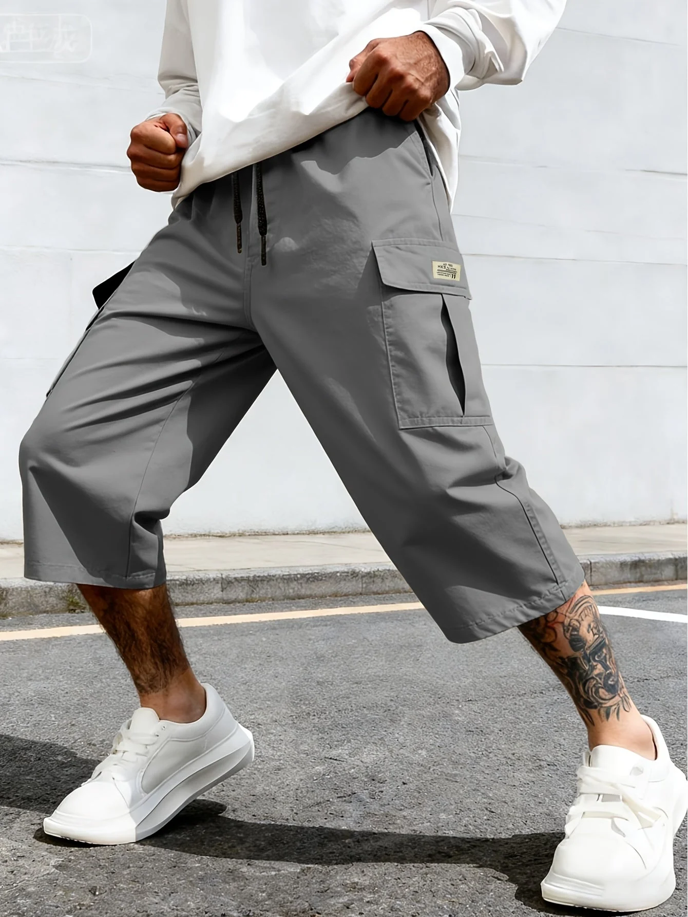 Herren Cargo Shorts Freizeit Knie-Länge mit Taschen – Lässige Streetwear für Alltag und Sport - Image 10