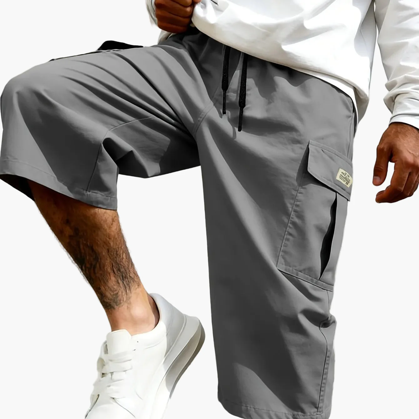 Herren Cargo Shorts Freizeit Knie-Länge mit Taschen – Lässige Streetwear für Alltag und Sport - Image 14