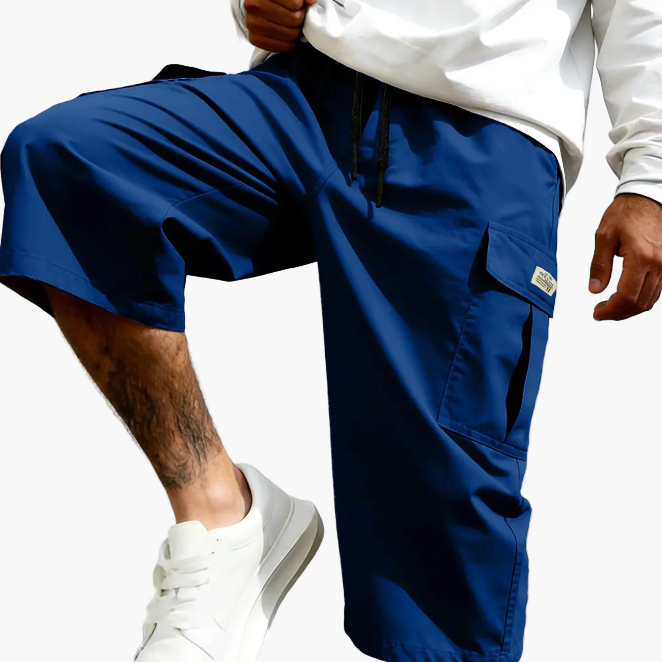 Herren Cargo Shorts Freizeit Knie-Länge mit Taschen – Lässige Streetwear für Alltag und Sport - Image 16