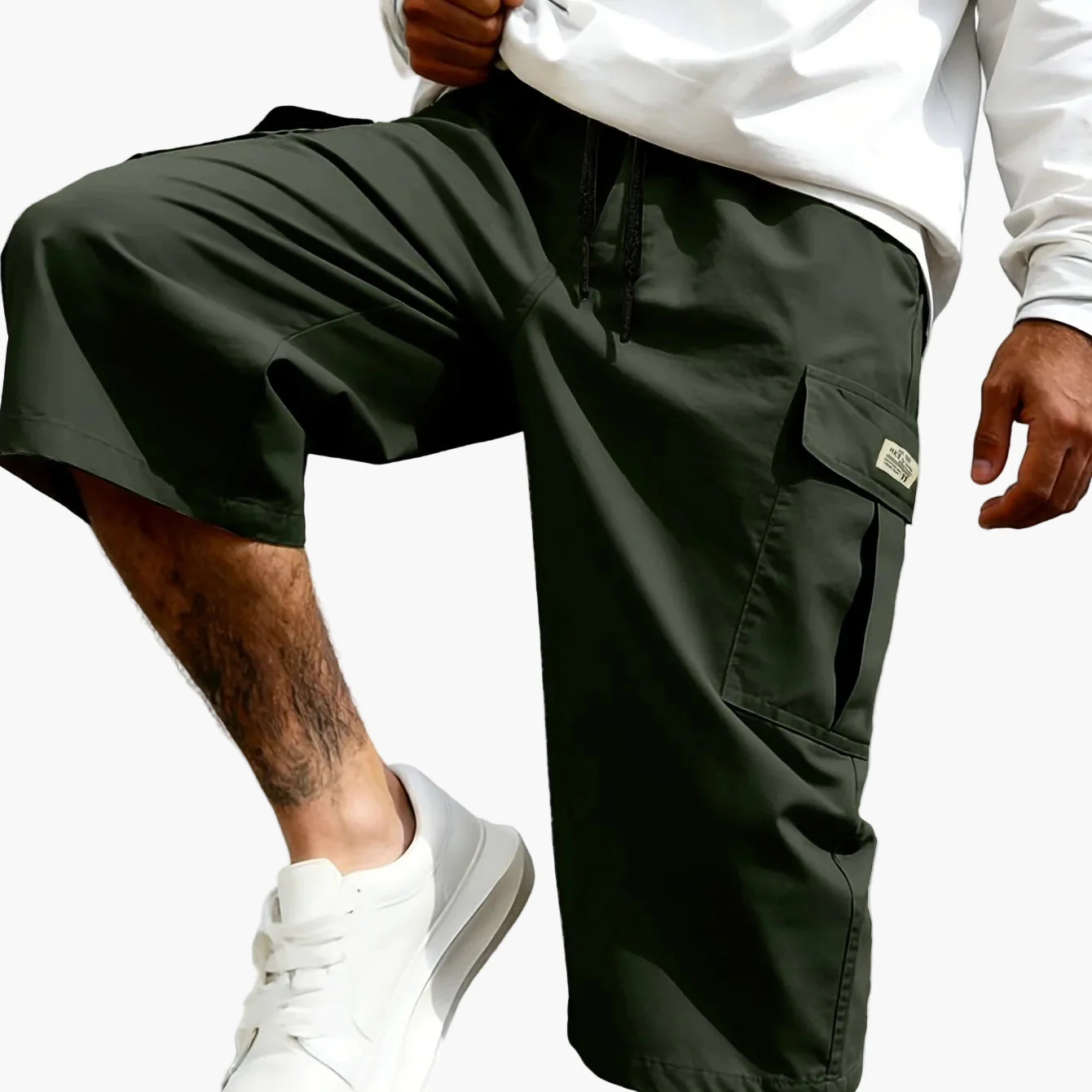 Herren Cargo Shorts Freizeit Knie-Länge mit Taschen – Lässige Streetwear für Alltag und Sport - Image 17