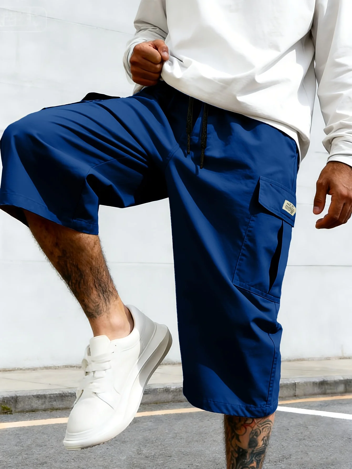 Herren Cargo Shorts Freizeit Knie-Länge mit Taschen – Lässige Streetwear für Alltag und Sport - Image 6
