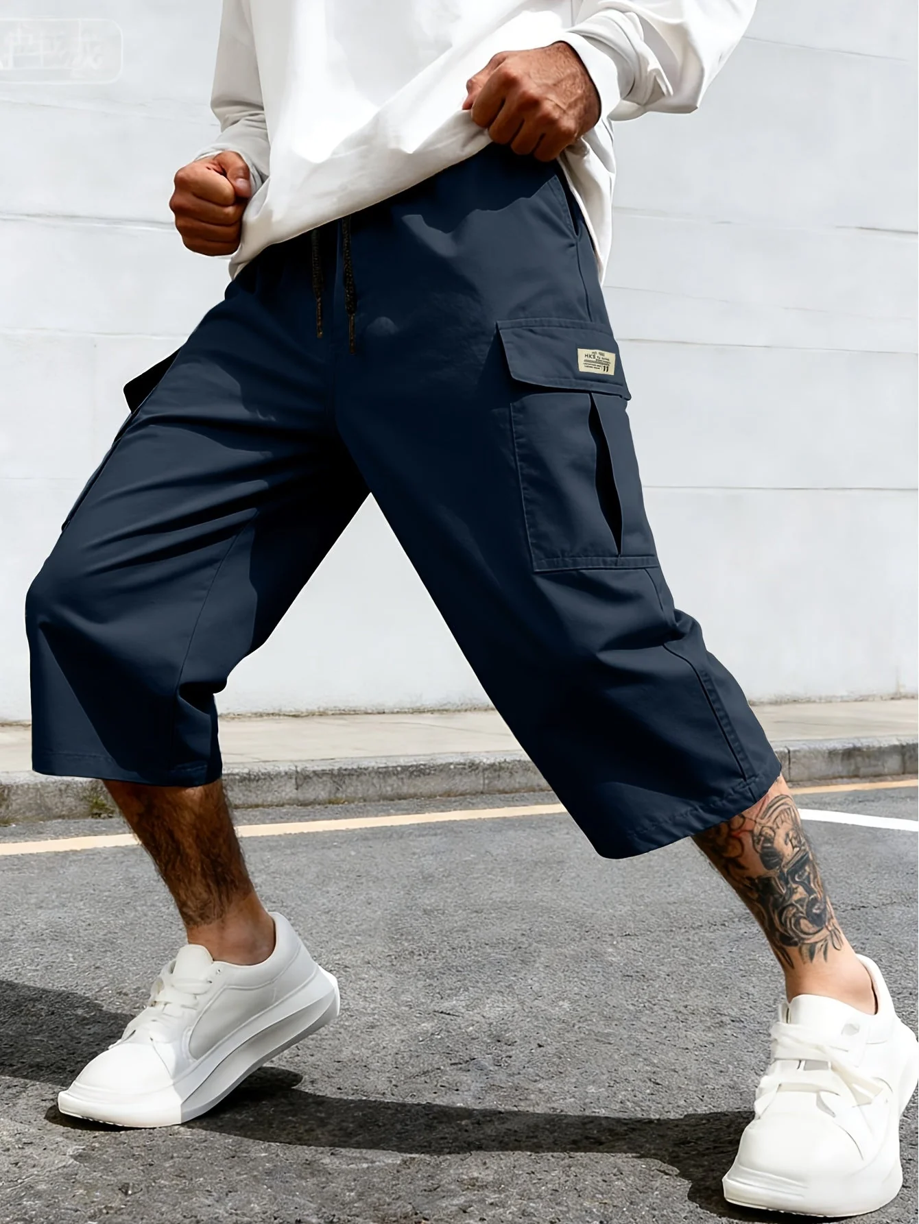 Herren Cargo Shorts Freizeit Knie-Länge mit Taschen – Lässige Streetwear für Alltag und Sport - Image 8