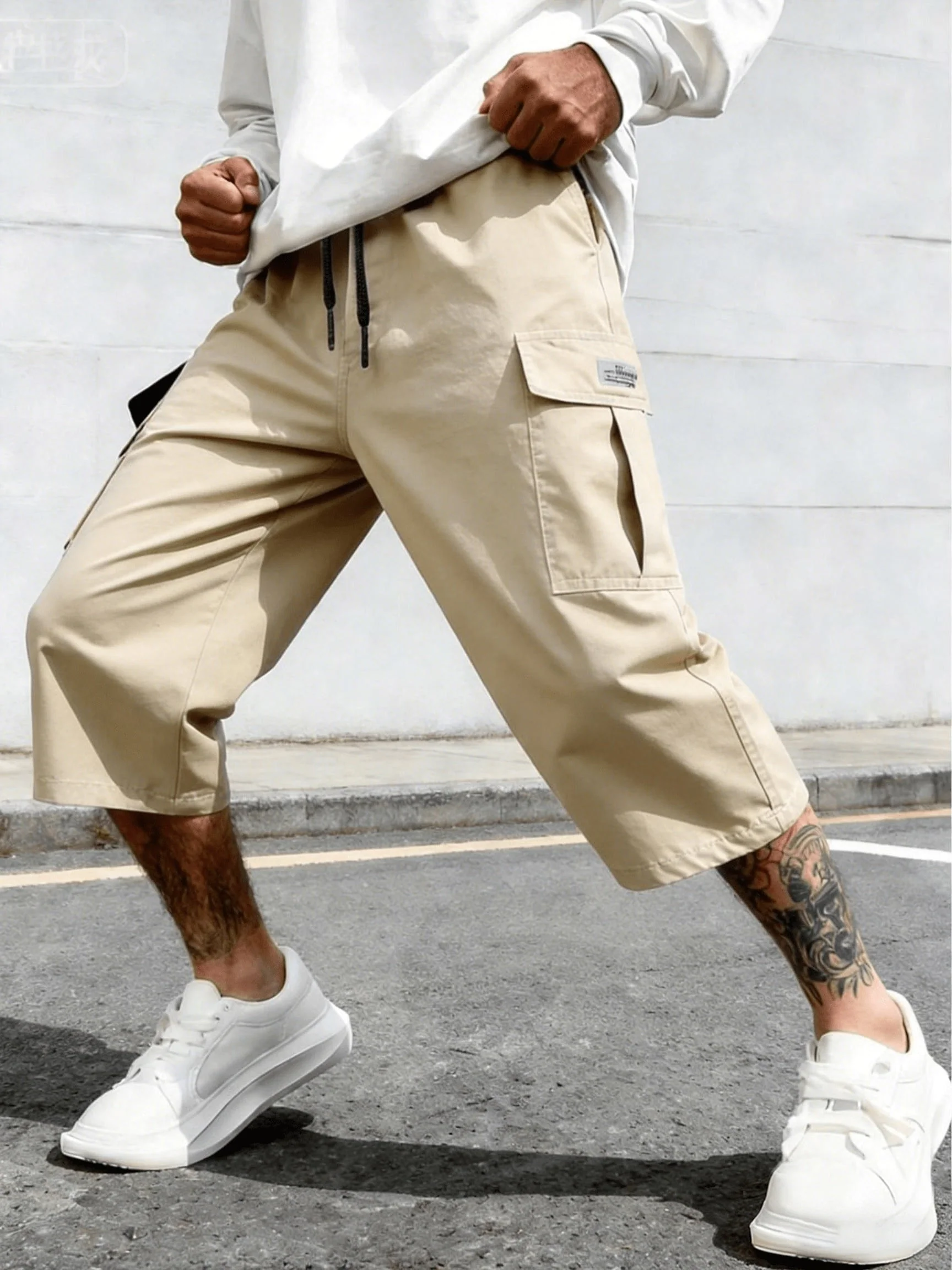 Herren Cargo Shorts Freizeit Knie-Länge mit Taschen – Lässige Streetwear für Alltag und Sport - Image 9