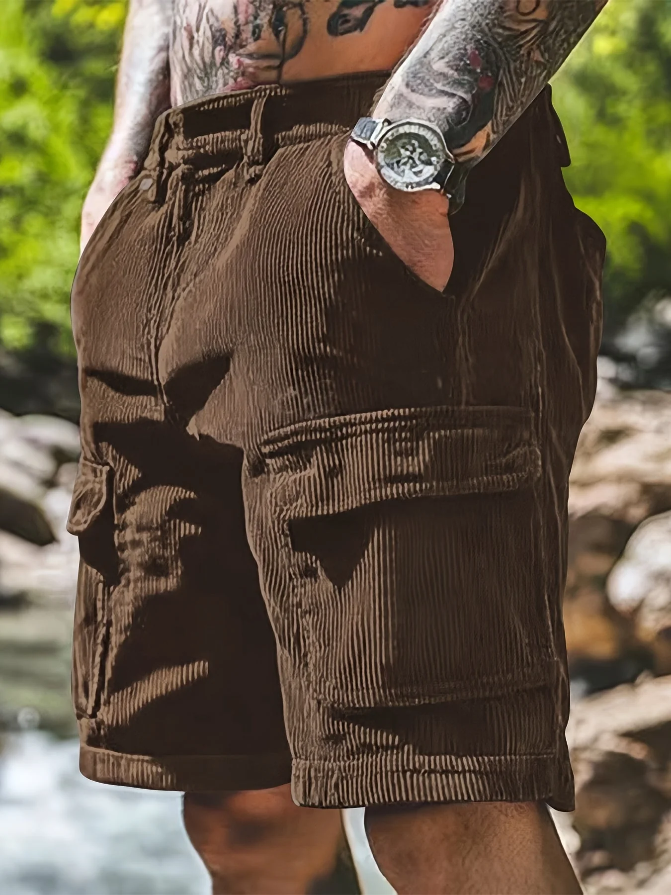 Herren Cargo Shorts mit Taschen – Lässiger Streetstyle für Alltag und Freizeit - Image 4