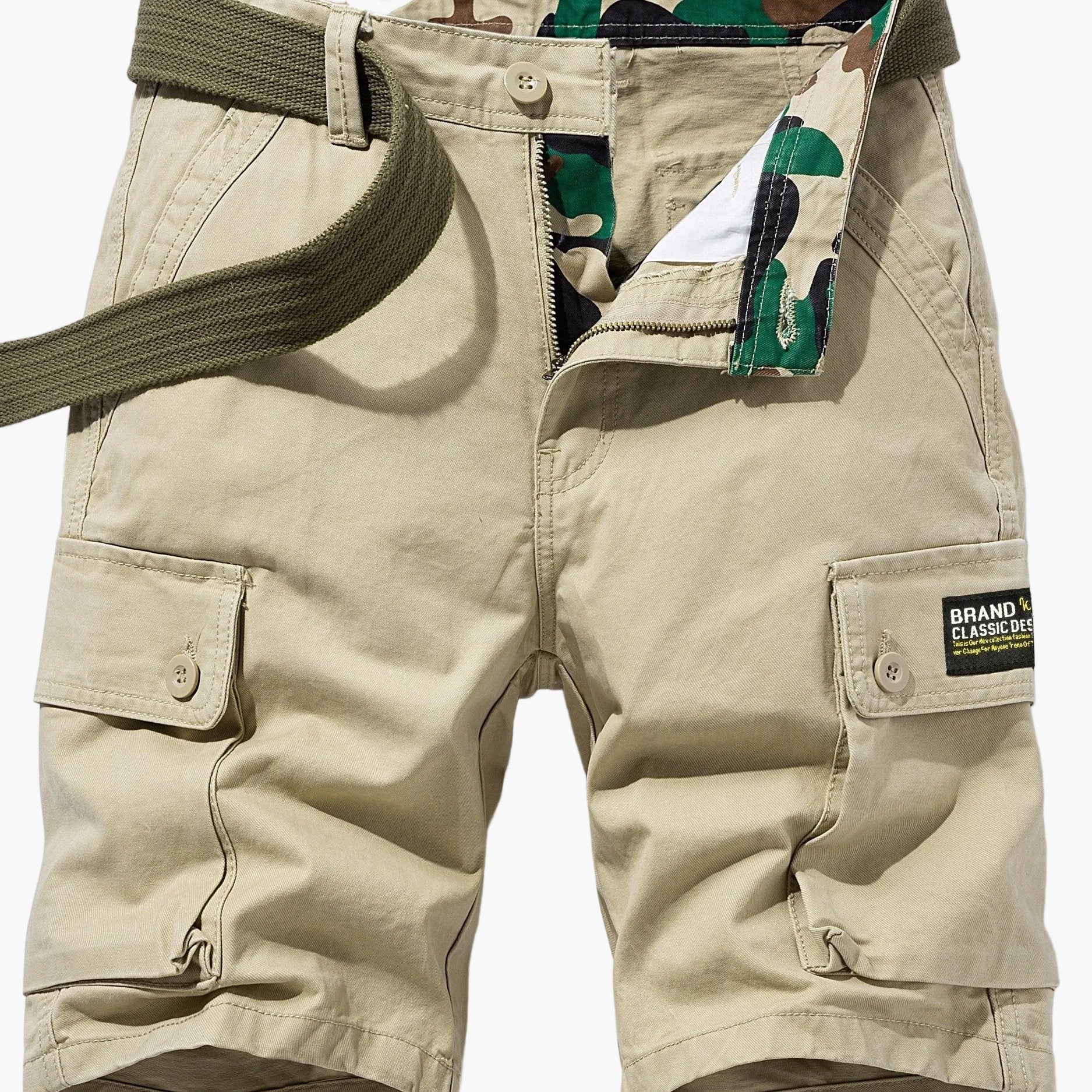 Herren Cargo-Shorts im Outdoor- und Freizeitstil mit Taschen und Gürtel - Image 11