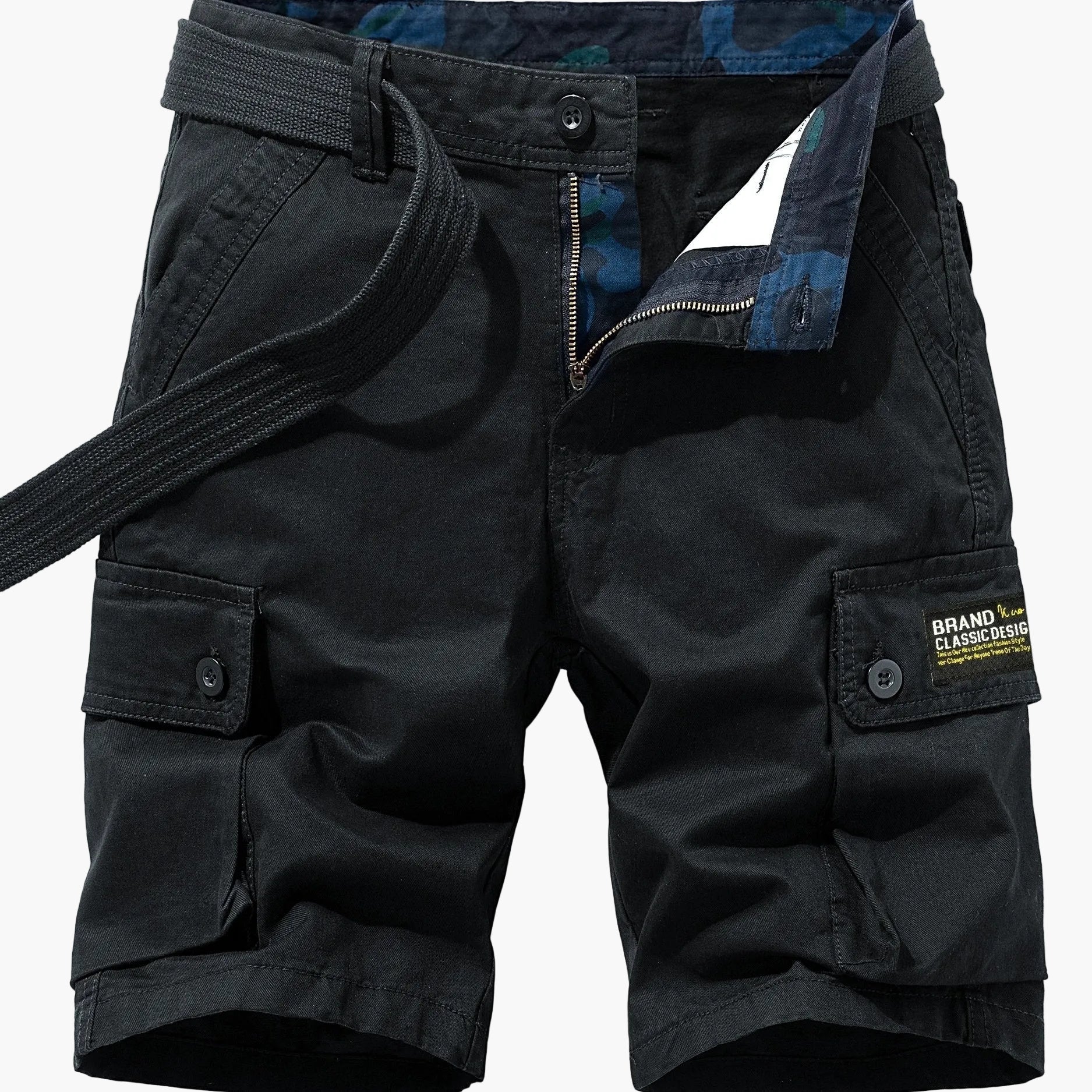 Herren Cargo-Shorts im Outdoor- und Freizeitstil mit Taschen und Gürtel - Image 12