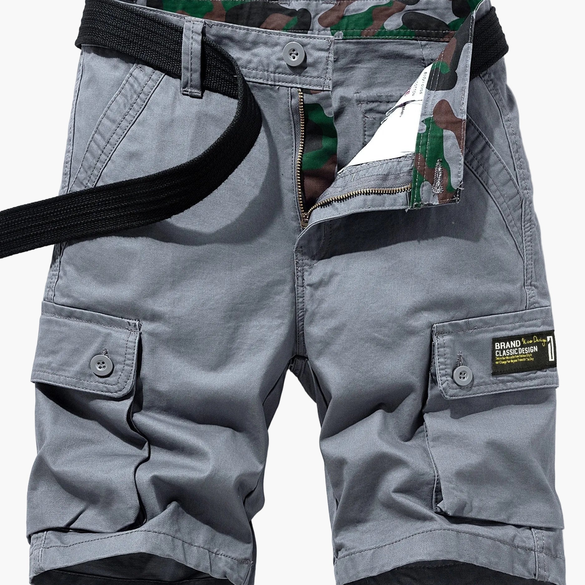 Herren Cargo-Shorts im Outdoor- und Freizeitstil mit Taschen und Gürtel - Image 13
