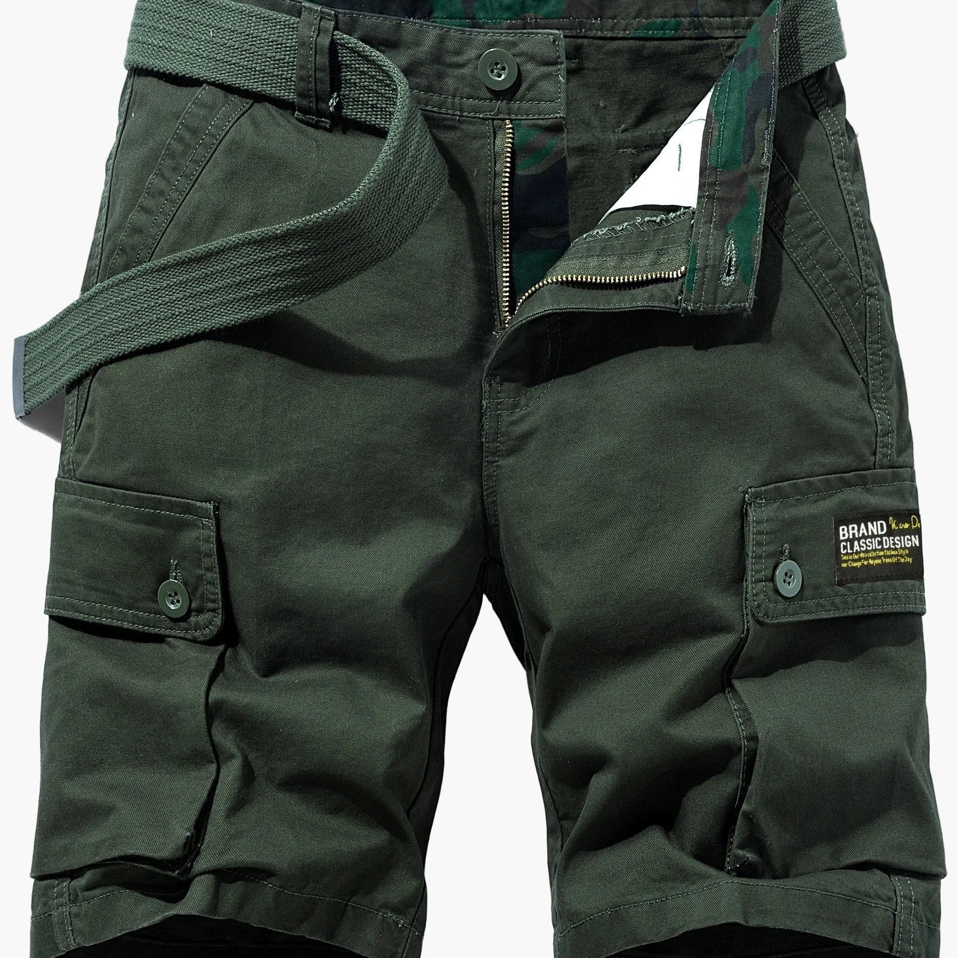 Herren Cargo-Shorts im Outdoor- und Freizeitstil mit Taschen und Gürtel - Image 14