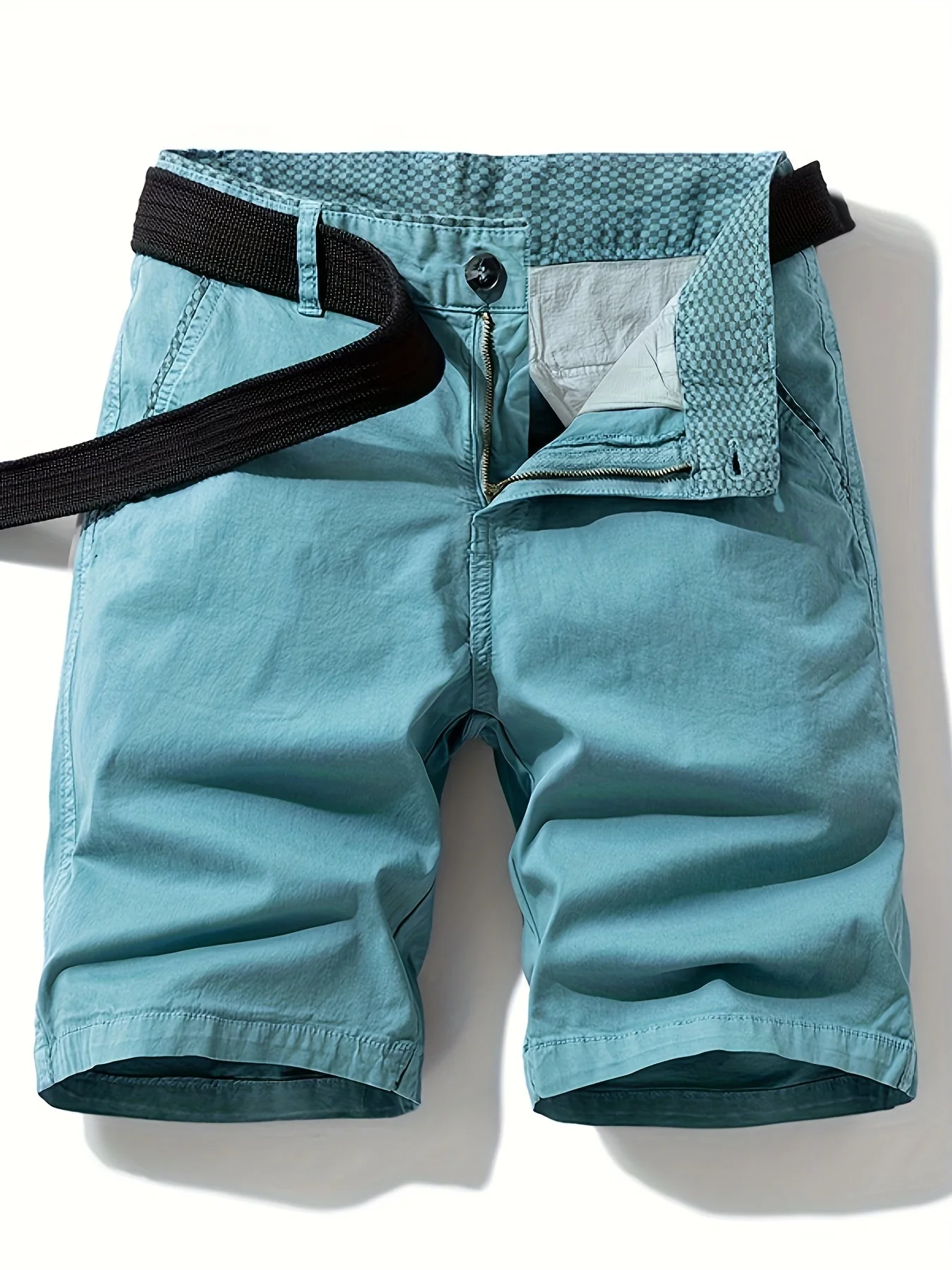 Herren Casual Bermudashorts mit Gürtel – Perfekt für Freizeit und Urlaub