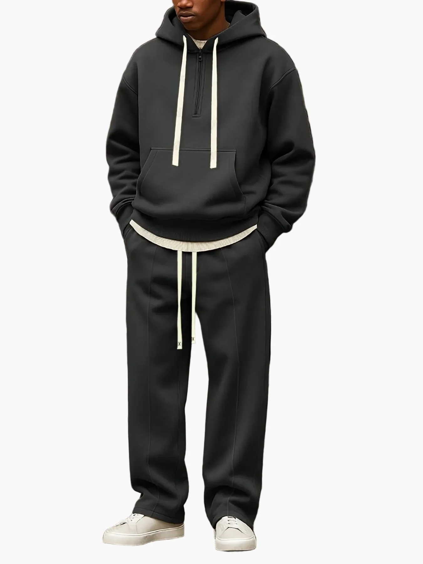Herren Casual Hoodie Set – Lockerer Freizeitanzug mit Hoodie und Hose für Alltag, Sport & Lounge - Image 2