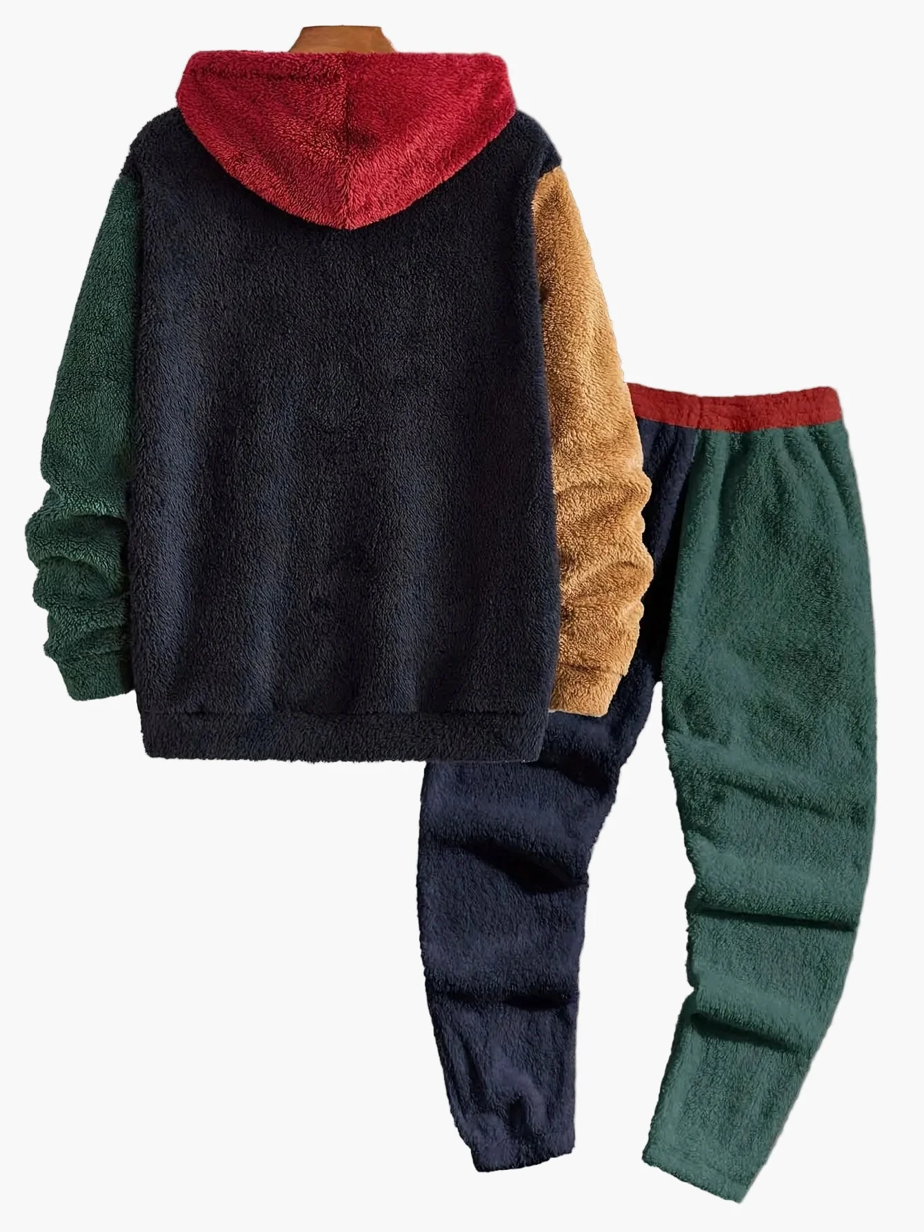 Herren Colorblock Loungewear Set mit Hoodie und Jogginghose – Modernes Freizeit Outfit für Herbst & Winter - Image 6
