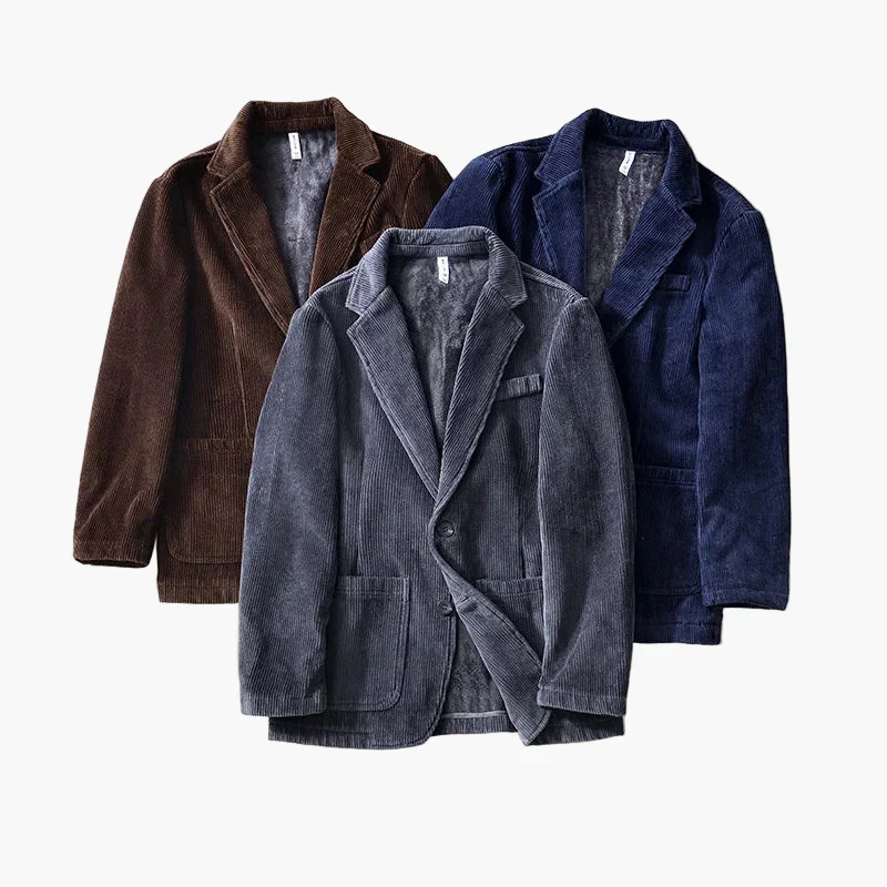 Herren Cord Blazer mit Fleecefutter – Klassischer Freizeitjacke für Herbst und Winter - Image 5