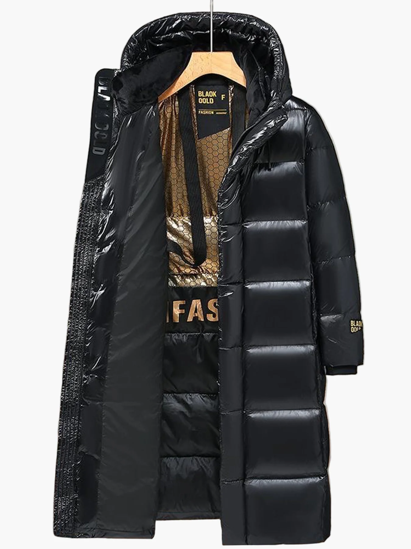 Herren Daunen Steppmantel mit Kapuze – Langer Wintermantel für Freizeit und Outdoor - Image 3