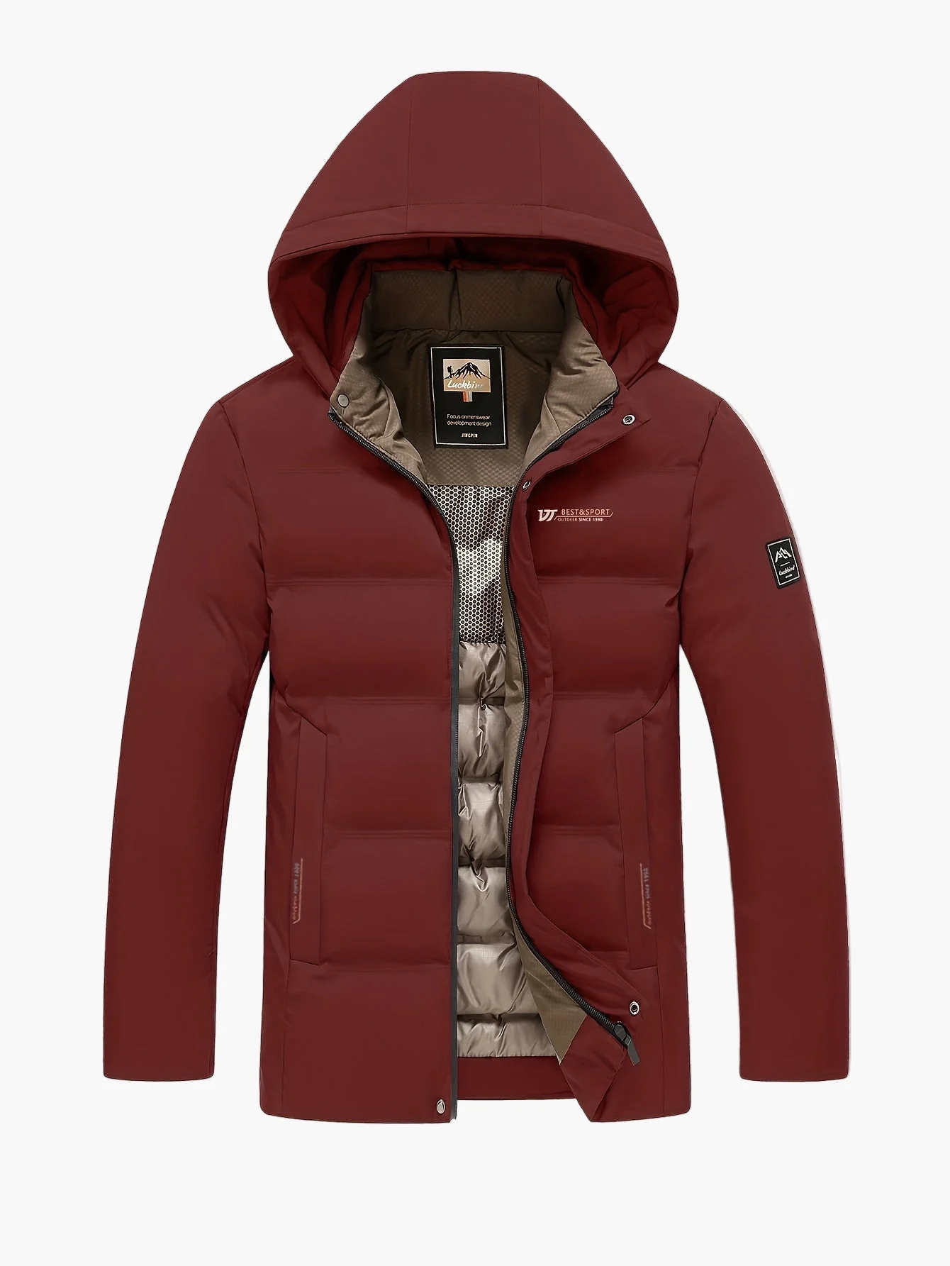 Herren Daunenjacke mit Kapuze – Winter Outdoor Steppjacke für Freizeit & Alltag - Image 3
