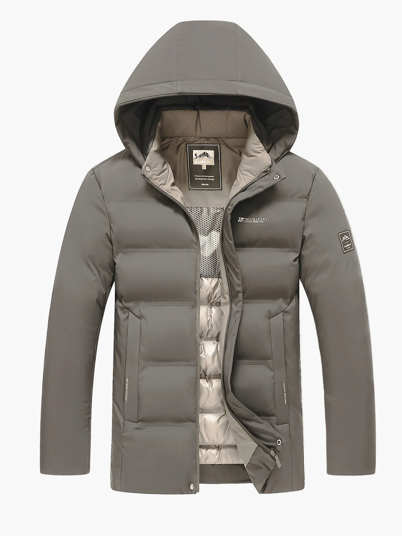 Herren Daunenjacke mit Kapuze – Winter Outdoor Steppjacke für Freizeit & Alltag - Image 4
