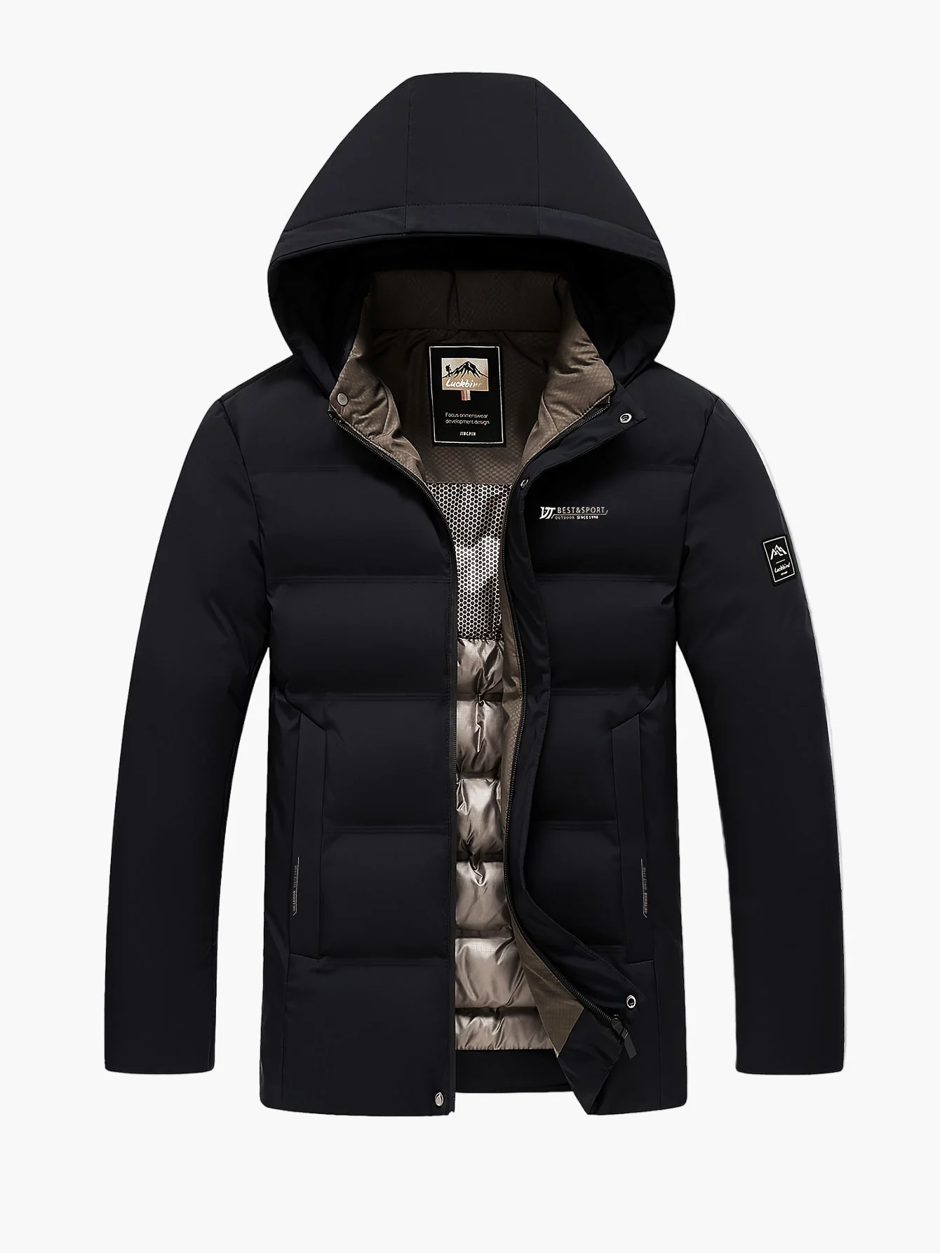 Herren Daunenjacke mit Kapuze – Winter Outdoor Steppjacke für Freizeit & Alltag - Image 5