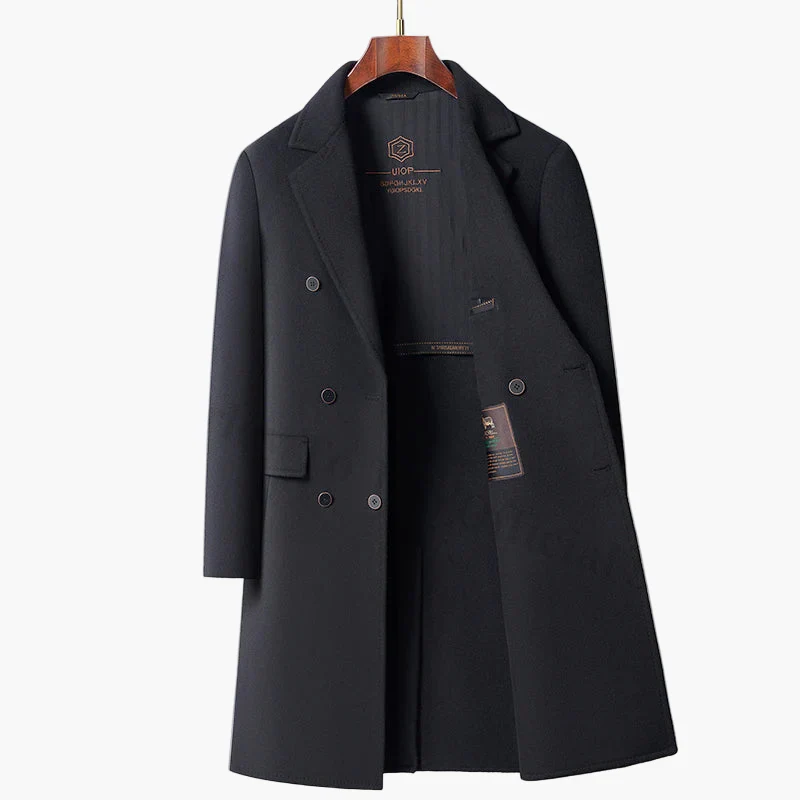Herren Doppelreihiger City-Mantel – Eleganter Business- und Freizeitstil - Image 6