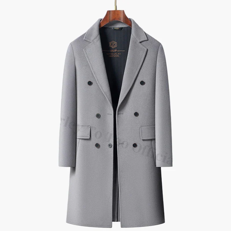 Herren Doppelreihiger City-Mantel – Eleganter Business- und Freizeitstil - Image 7