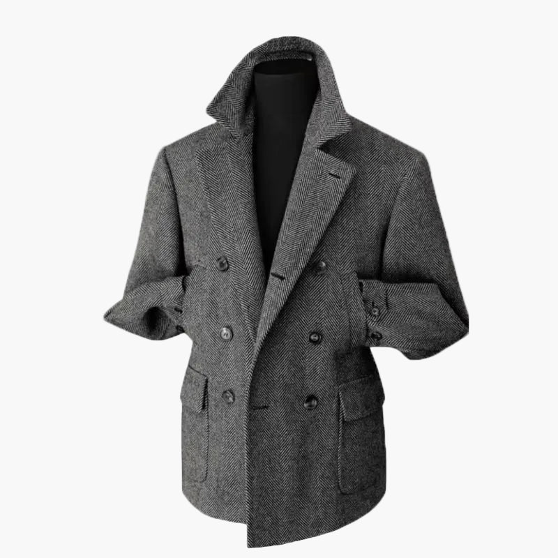 Herren Doppelreihiger Vintage Business Blazer – Klassischer Hahnentritt Look für Büro & festliche Anlässe - Image 12