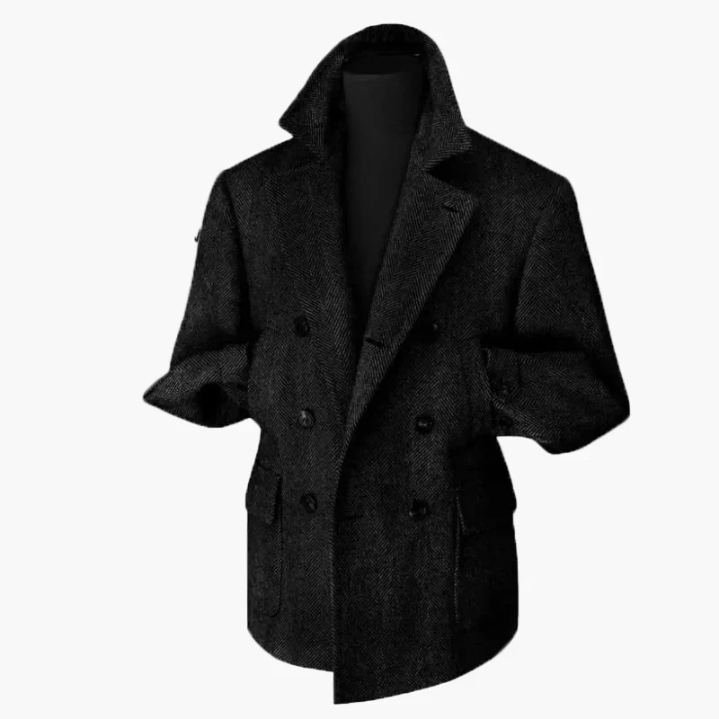 Herren Doppelreihiger Vintage Business Blazer – Klassischer Hahnentritt Look für Büro & festliche Anlässe - Image 13