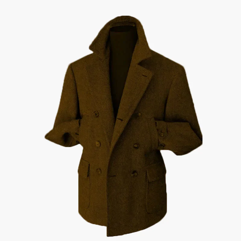 Herren Doppelreihiger Vintage Business Blazer – Klassischer Hahnentritt Look für Büro & festliche Anlässe - Image 7
