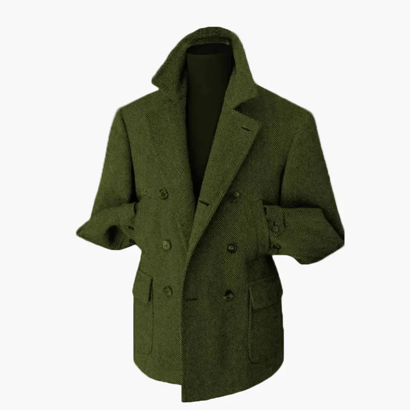 Herren Doppelreihiger Vintage Business Blazer – Klassischer Hahnentritt Look für Büro & festliche Anlässe - Image 9