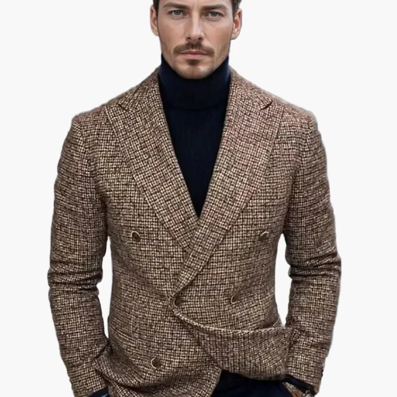 Herren Doppelreihiges Blazer Sakko im modernen Business- und Freizeitstil