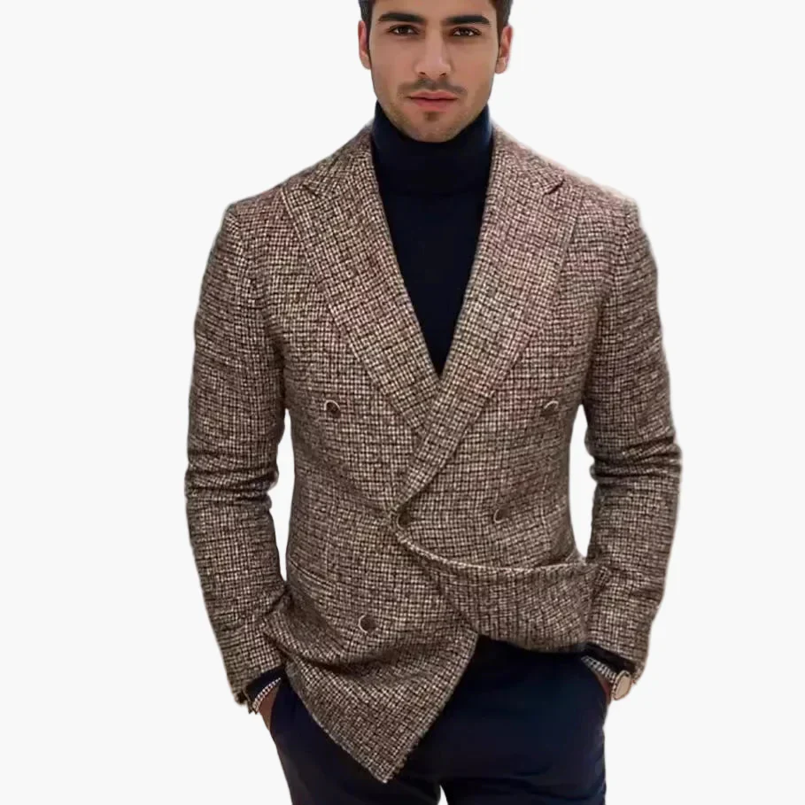 Herren Doppelreihiges Blazer Sakko im modernen Business- und Freizeitstil - Image 4