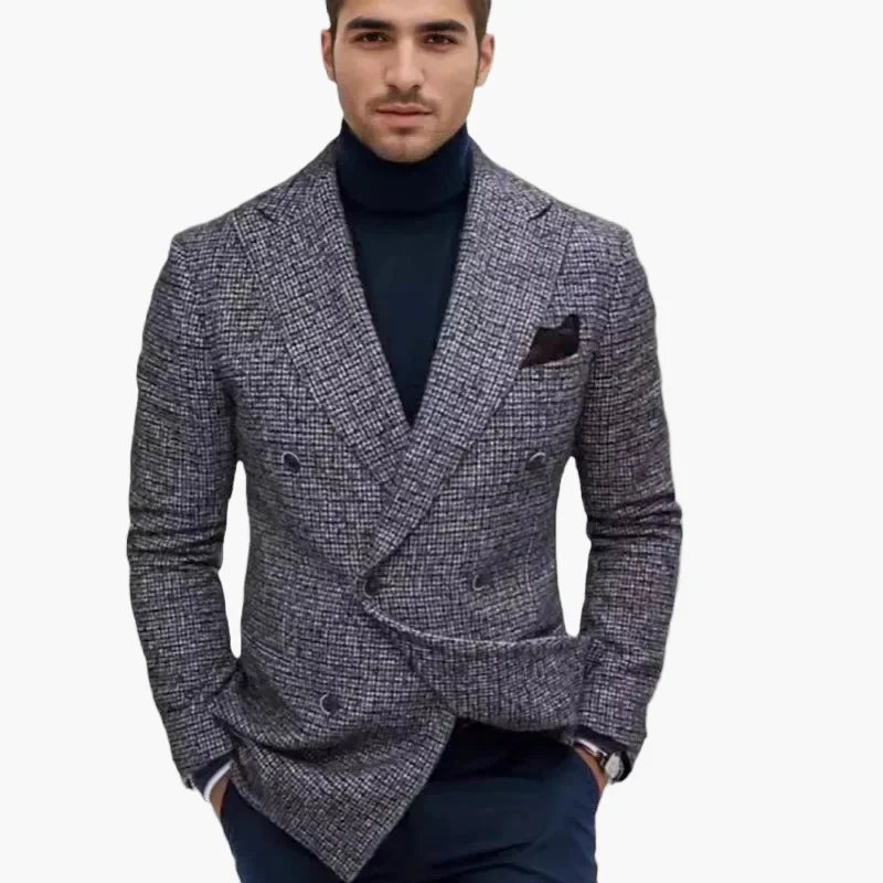 Herren Doppelreihiges Blazer Sakko im modernen Business- und Freizeitstil - Image 5