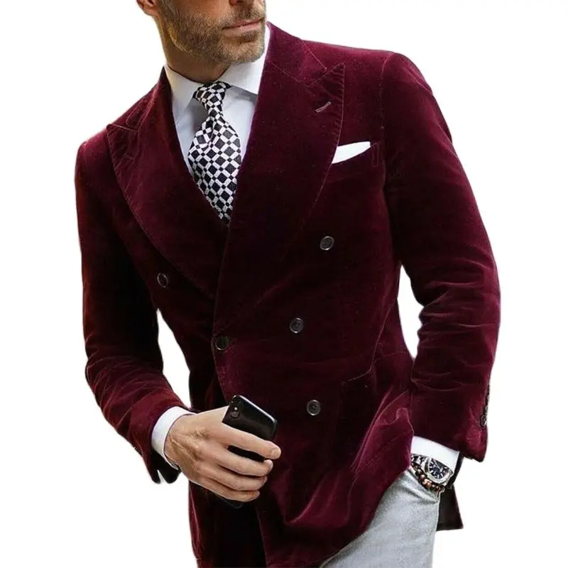 Herren Doppelreihiges Sakko Modern Business Eleganz für Anlässe und Büro