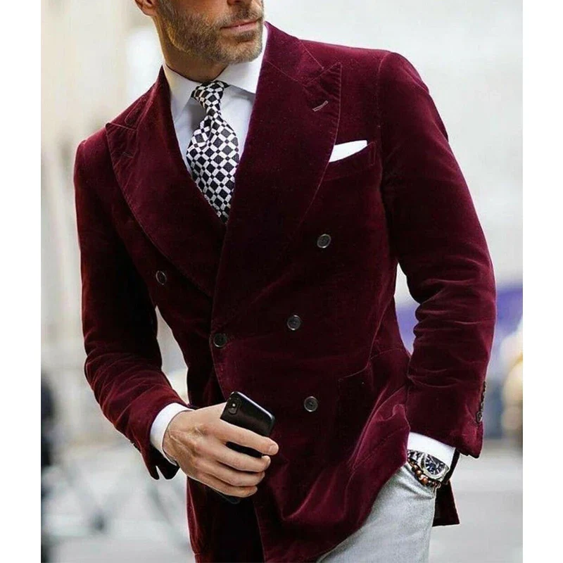 Herren Doppelreihiges Sakko Modern Business Eleganz für Anlässe und Büro - Image 2