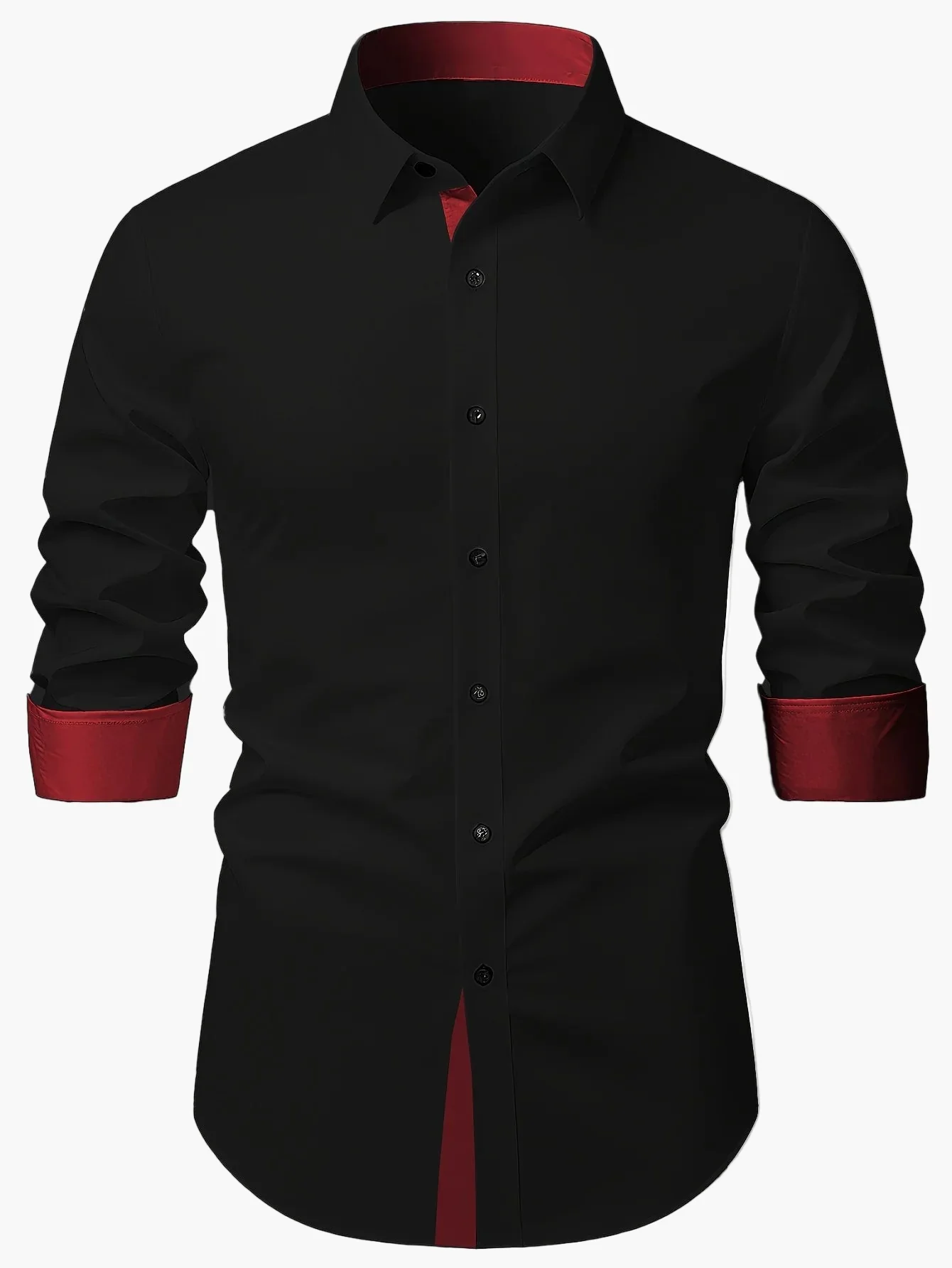 Herren Elegantes Freizeit-Hemd mit Kontrast-Details – Modernes Slim Fit Hemd für Büro & Ausgehen - Image 2
