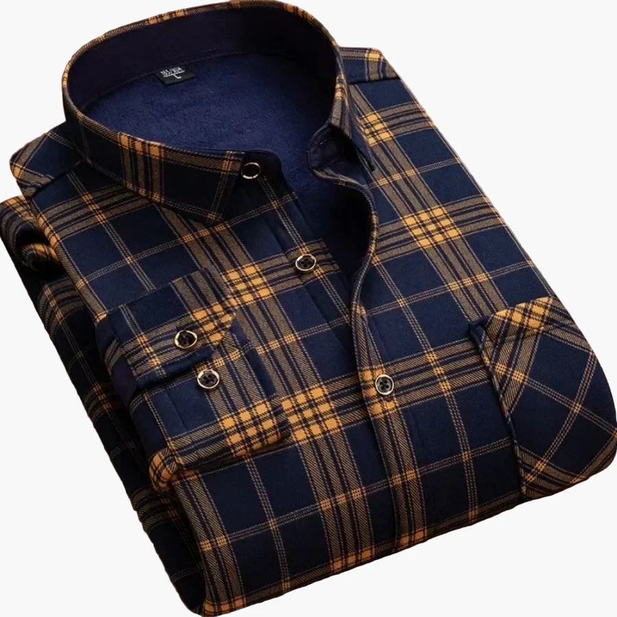 Herren Freizeit Flanellhemd Kariert Langarm – Modernes Outdoor & Business Casual Hemd