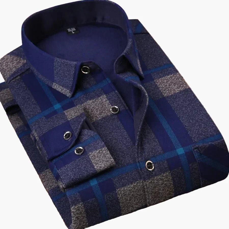 Herren Freizeit Flanellhemd Kariert Langarm – Modernes Outdoor & Business Casual Hemd - Image 5