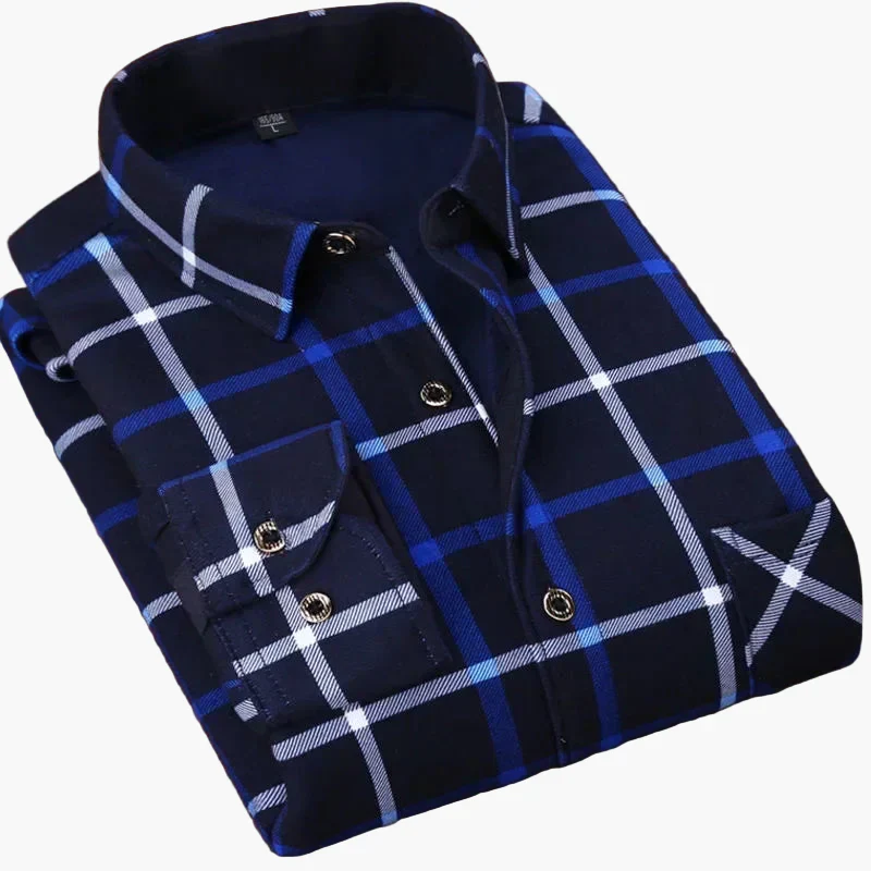 Herren Freizeit Flanellhemd Kariert Langarm – Modernes Outdoor & Business Casual Hemd - Image 7
