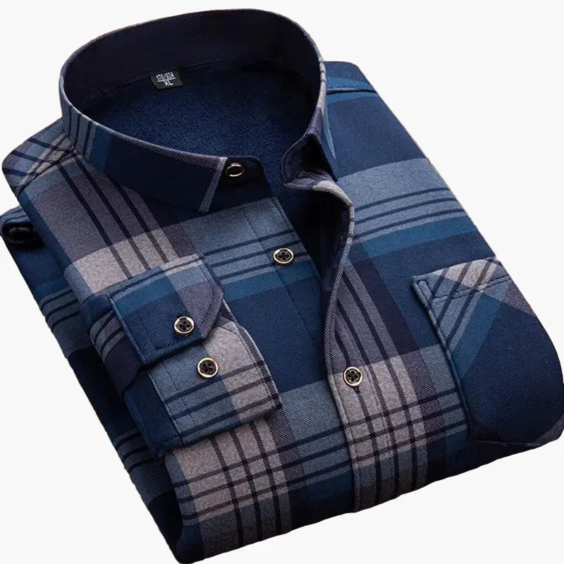 Herren Freizeit Flanellhemd Kariert Langarm – Modernes Outdoor & Business Casual Hemd - Image 8